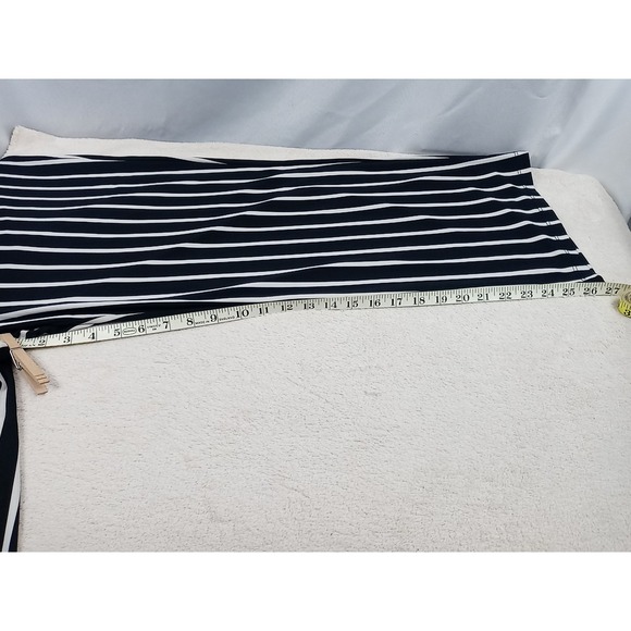 Carson Kressley Capri Pants Women's Size 1X Black & White Stripe Wide Leg Pants - Picture 12 of 12